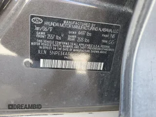 2017 Hyundai Sonata Sport with VIN 5NPE34AF6HH543634, listed as a Copart auction lot 44076185 with 110,695 mi miles and Salvage Title. Bid and sale history available at carsss.com. Image 12.