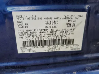 2009 Mitsubishi Galant ES with VIN 4A3AB36F89E034776, listed as a Copart auction lot 47256115 with 180,563 mi miles and Salvage Title. Bid and sale history available at carsss.com. Image 12.