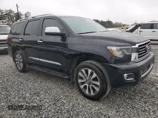 2020 Toyota Sequoia Limited with VIN 5TDKY5G12LS074213, listed as a Copart auction lot 80369414 with 92,114 mi miles and Salvage Title. Bid and sale history available at carsss.com. Image 4.