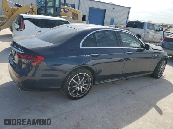 2023 Mercedes-Benz E 350 with VIN W1KZF8EB8PB111186, listed as a Copart auction lot 47231655 with 22,537 mi miles and Salvage Title. Bid and sale history available at DreamBid. Image 3.
