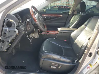 2009 Lexus LS 460 with VIN JTHBL46F195089613, listed as a Copart auction lot 47802535 with 209,104 mi miles and Salvage title. Bid and sale history available at DreamBid. Image 7.