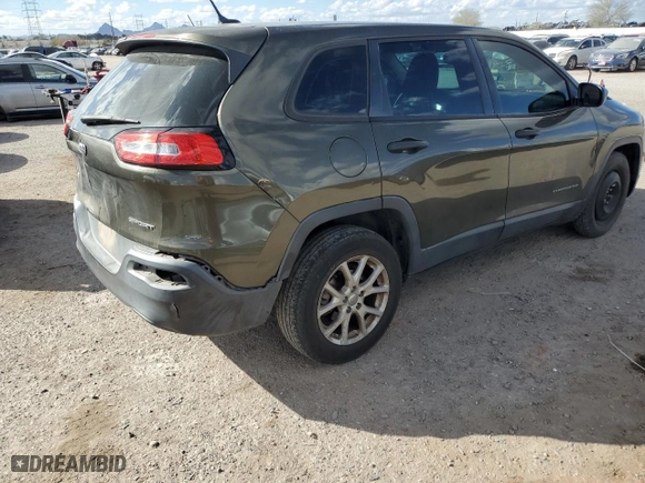2015 Jeep Cherokee Sport with VIN 1C4PJLAB3FW553860, listed as a Copart auction lot 45286625 with 137,951 mi miles and Salvage Title. Bid and sale history available at carsss.com. Image 3.