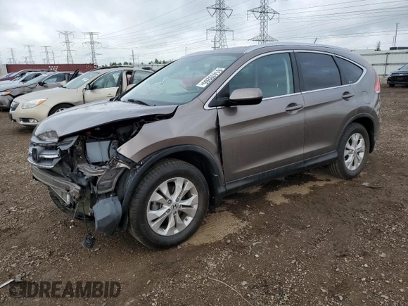 2012 Honda CR-V EX-L with VIN 5J6RM4H73CL048416, listed as a Copart auction lot 61410265 with 107,160 mi miles and Salvage title. Bid and sale history available at DreamBid. Image 1.