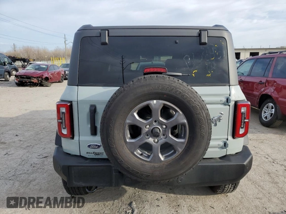 2024 Ford Bronco Big Bend с VIN 1FMDE7BH4RLB08451, выставлен на аукционе Copart как лот 49607475 с пробегом 3 569 миль миль и Списание • Salvage title. История ставок и продаж доступна на DreamBid. Изображение 6.