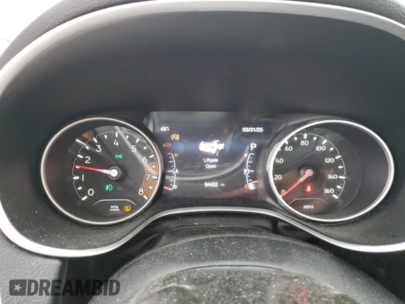 2018 Jeep Compass Latitude with VIN 3C4NJCBB3JT502203, listed as a Copart auction lot 51345795 with 94,433 mi miles and Salvage Title. Bid and sale history available at DreamBid. Image 9.