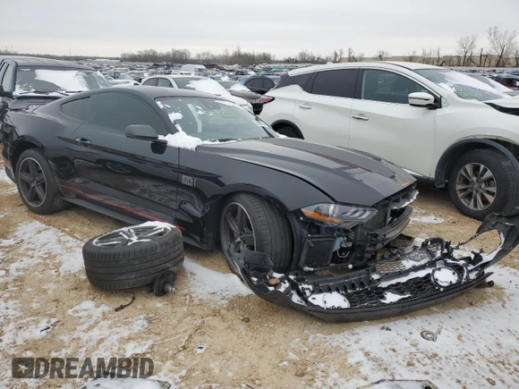 2021 Ford Mustang Mach 1 with VIN 1FA6P8R0XM5555625, listed as a Copart auction lot 38425784 with 0 mi miles and Salvage Title. Bid and sale history available at carsss.com. Image 4.
