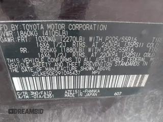 2009 Scion xB z VIN JTLKE50E291096437, wystawiony jako IAAI lot #42330359 z przebiegiem 226 699 mil mil oraz . Historia ofert i sprzedaży dostępna na DreamBid. Obrazek 9.