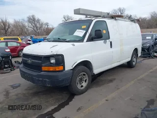2007 Chevrolet Express Cargo Van with VIN 1GCGG25VX71142791, listed as a IAAI auction lot 41499942 with 235,223 mi miles. Bid and sale history available at carsss.com. Image 2.