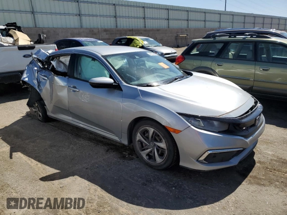2019 Honda Civic Sedan LX with VIN 19XFC2F68KE007670, listed as a Copart auction lot 48559845 with 0 mi miles and Salvage Title. Bid and sale history available at carsss.com. Image 4.