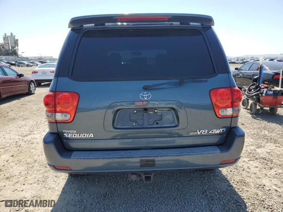 2006 Toyota Sequoia Limited with VIN 5TDBT48A46S275140, listed as a Copart auction lot 50007505 with 291,840 mi miles and Salvage Title. Bid and sale history available at carsss.com. Image 6.