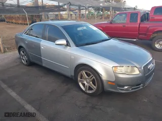 2007 Audi A4 2.0T with VIN WAUAF78E07A094281, listed as a IAAI auction lot 41415448 with 184,026 mi miles. Bid and sale history available at carsss.com. Image 1.