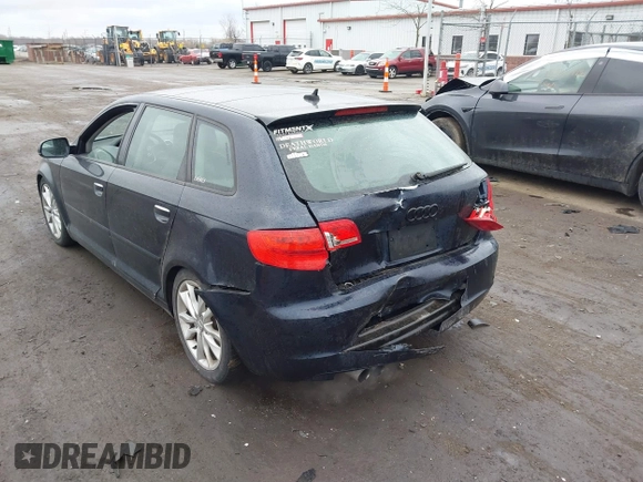 2013 Audi A3 Premium with VIN WAUBEAFM1DA006333, listed as a IAAI auction lot 41846963 with 101,946 mi miles and . Bid and sale history available at DreamBid. Image 3.
