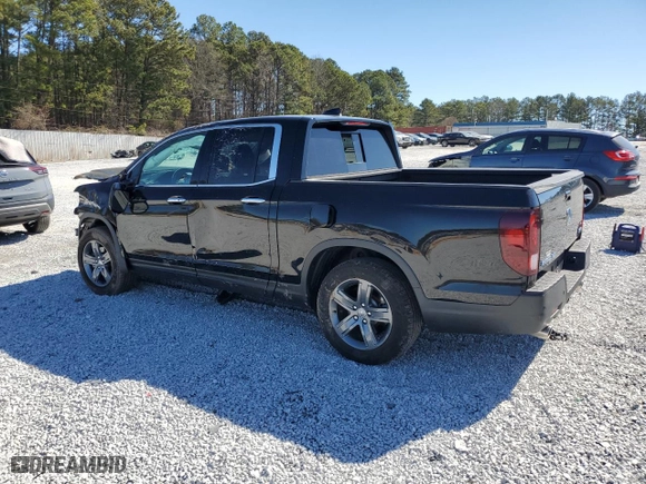 2021 Honda Ridgeline RTL-E with VIN 5FPYK3F78MB027691, listed as a Copart auction lot 46809485 with 59,112 mi miles and Salvage Title. Bid and sale history available at carsss.com. Image 2.
