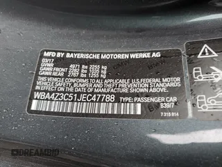 2018 BMW 4 Series 430i xDrive with VIN WBA4Z3C51JEC47788, listed as a Copart auction lot 50137095 with 80,447 mi miles and Salvage Title. Bid and sale history available at DreamBid. Image 12.