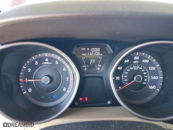 2013 Hyundai Elantra GLS with VIN 5NPDH4AE0DH265697, listed as a Copart auction lot 49908575 with 112,108 mi miles and Salvage Title. Bid and sale history available at carsss.com. Image 9.