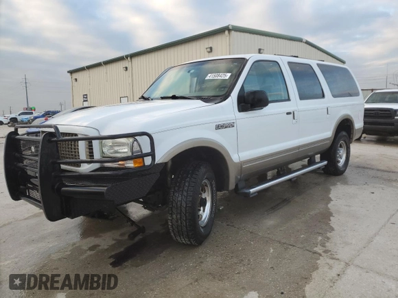 2004 Ford Excursion Eddie Bauer z VIN 1FMSU45P54EC84353, wystawiony jako Copart lot #41508425 z przebiegiem 290 224 mil mil oraz Szkoda całkowita • Salvage title. Historia ofert i sprzedaży dostępna na DreamBid. Obrazek 1.