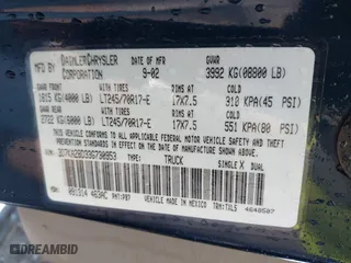 2003 Dodge Ram 2500 ST with VIN 3D7KA28D33G730953, listed as a IAAI auction lot 41769788 with 203,208 mi miles. Bid and sale history available at carsss.com. Image 9.