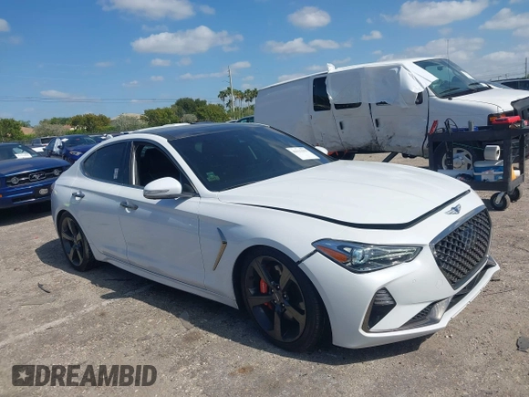 2019 Genesis G70 Advanced with VIN KMTG34LE0KU034232, listed as a IAAI auction lot 42113393 with 47,360 mi miles and . Bid and sale history available at DreamBid. Image 1.