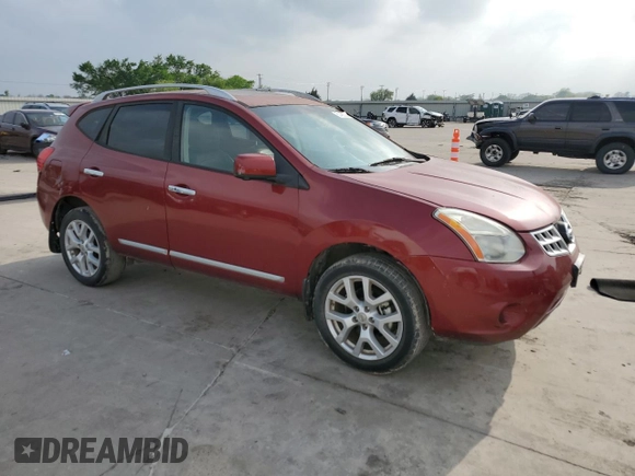 2013 Nissan Rogue S with VIN JN8AS5MT3DW008892, listed as a Copart auction lot 51486825 with 128,819 mi miles and Salvage Title. Bid and sale history available at carsss.com. Image 4.