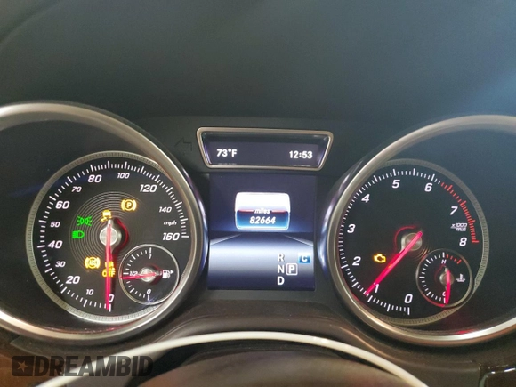 2019 Mercedes-Benz GLS 450 with VIN 4JGDF6EE0KB222595, listed as a Copart auction lot 54243465 with 82,664 mi miles and Salvage Title. Bid and sale history available at DreamBid. Image 9.