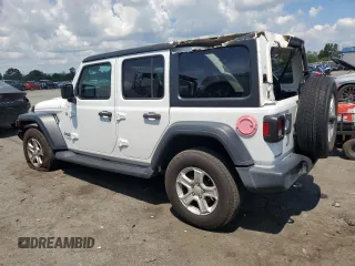 2020 Jeep Wrangler Unlimited Sport S with VIN 1C4HJXDG7LW144226, listed as a Copart auction lot 65087935 with 77,815 mi miles and Salvage title. Bid and sale history available at DreamBid. Image 2.
