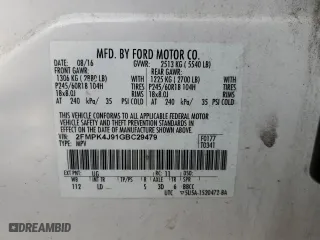 2016 Ford Edge SEL with VIN 2FMPK4J91GBC29479, listed as a Copart auction lot 48211215 with 56,912 mi miles and Non Repairable. Bid and sale history available at carsss.com. Image 13.