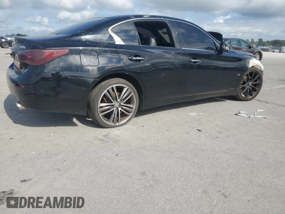 2015 Infiniti Q50 with VIN JN1BV7APXFM340095, listed as a Copart auction lot 64397395 with 90,185 mi miles and Clean title. Bid and sale history available at DreamBid. Image 3.