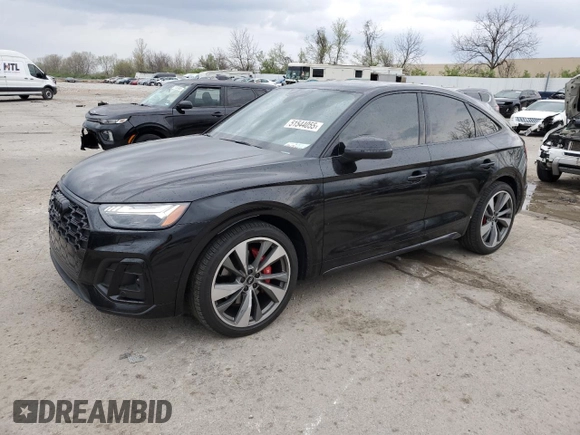 2021 Audi SQ5 with VIN WA134BFYXM2068952, listed as a Copart auction lot 51544055 with 42,690 mi miles and Salvage Title. Bid and sale history available at DreamBid. Image 1.