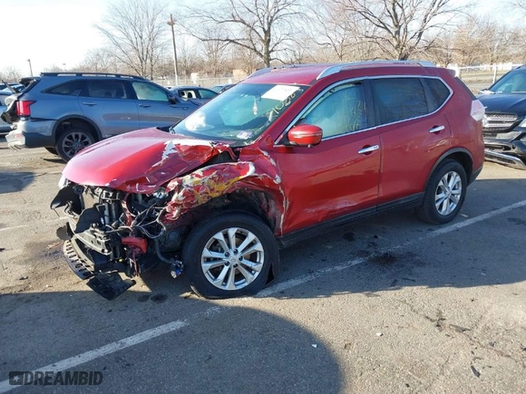 2016 Nissan Rogue SV with VIN KNMAT2MV5GP672456, listed as a IAAI auction lot 41127809 with 112,649 mi miles. Bid and sale history available at carsss.com. Image 2.