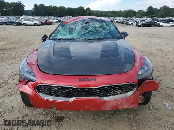 2020 Kia Stinger GT with VIN KNAE35LC4L6079560, listed as a Copart auction lot 72028704 with 50,434 mi miles and Salvage Title. Bid and sale history available at DreamBid. Image 5.