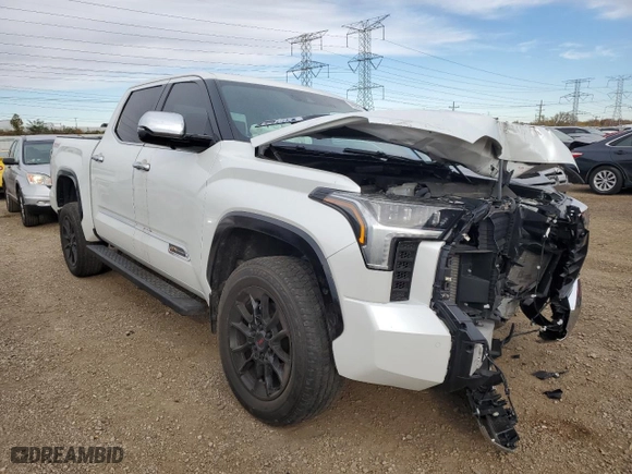 2023 Toyota Tundra 4WD 1794 Edition Hybrid with VIN 5TFMC5DB2PX018499, listed as a Copart auction lot 76595514 with 0 mi miles and Salvage Title. Bid and sale history available at carsss.com. Image 4.
