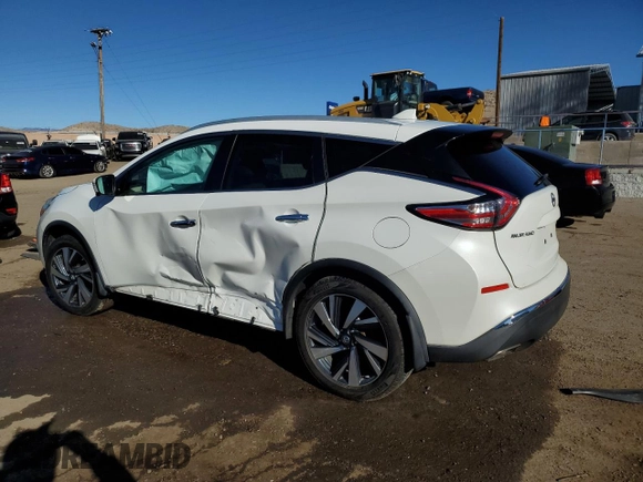 2018 Nissan Murano S with VIN 5N1AZ2MH7JN171396, listed as a Copart auction lot 42185265 with 39,602 mi miles and Salvage Title. Bid and sale history available at DreamBid. Image 2.