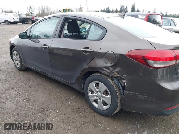 2017 Kia Forte LX with VIN 3KPFK4A74HE018334, listed as a IAAI auction lot 41867916 with 91,671 mi miles. Bid and sale history available at carsss.com. Image 6.