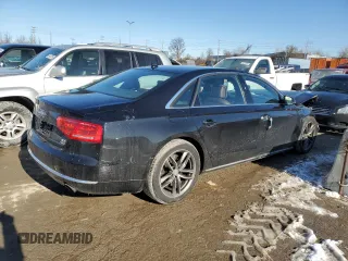 2012 Audi A8 L with VIN WAURVAFD2CN024877, listed as a Copart auction lot 45857735 with 104,641 mi miles and Salvage Title. Bid and sale history available at carsss.com. Image 3.
