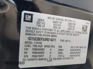 2010 Cadillac Escalade Luxury с VIN 1GYUCBEFXAR214311, выставлен на аукционе IAAI как лот 42140390 с пробегом 143 200 миль миль и . История ставок и продаж доступна на DreamBid. Изображение 9.