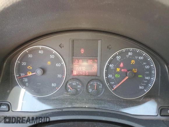 2008 Volkswagen Jetta SE with VIN 3VWRM71K68M198464, listed as a Copart auction lot 56947575 with 135,970 mi miles and Salvage title. Bid and sale history available at DreamBid. Image 9.