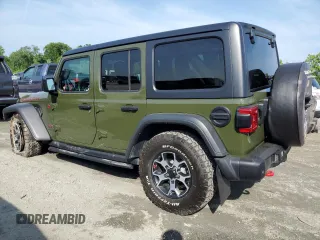 2021 Jeep Wrangler Unlimited Rubicon with VIN 1C4HJXFN4MW789526, listed as a Copart auction lot 59540025 with 33,583 mi miles and Salvage title. Bid and sale history available at DreamBid. Image 2.