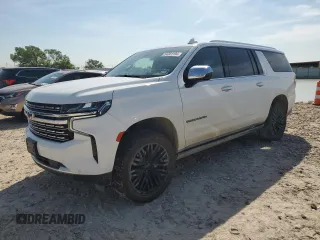 2021 Chevrolet Suburban Premier with VIN 1GNSKFKT4MR341875, listed as a Copart auction lot 54381194 with 66,731 mi miles and Salvage Title. Bid and sale history available at DreamBid. Image 1.