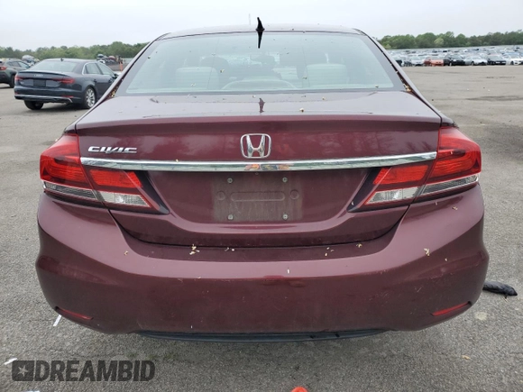2015 Honda Civic LX with VIN 19XFB2F55FE277908, listed as a Copart auction lot 59077815 with 115,365 mi miles and Salvage title. Bid and sale history available at DreamBid. Image 6.