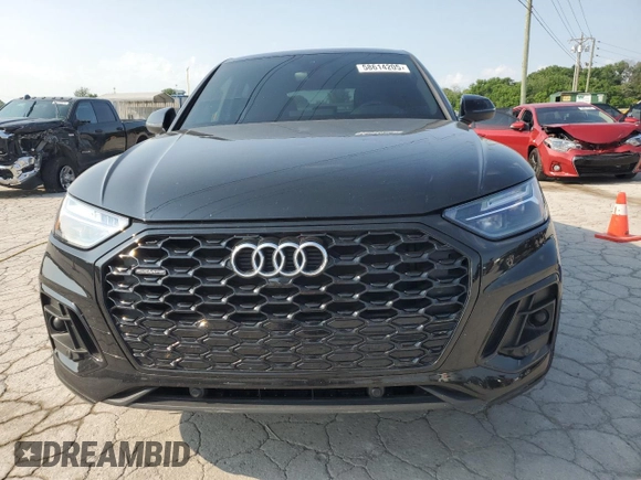 2023 Audi Q5 Sportback S line Premium Plus with VIN WA15AAFY3P2011105, listed as a Copart auction lot 58614205 with 37,714 mi miles and Salvage title. Bid and sale history available at DreamBid. Image 5.