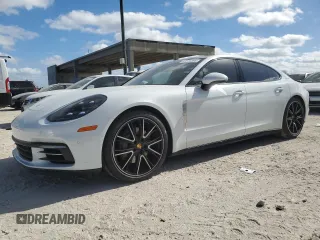 2018 Porsche Panamera 4S Executive with VIN WP0BB2A76JL165237, listed as a Copart auction lot 87572395 with 34,884 mi miles and Salvage Title. Bid and sale history available at DreamBid. Image 1.