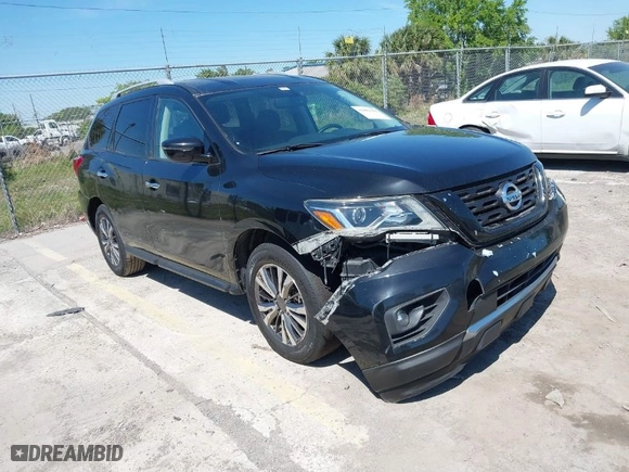 2019 Nissan Pathfinder SL with VIN 5N1DR2MN9KC599969, listed as a IAAI auction lot 41852389 with 186,285 mi miles. Bid and sale history available at carsss.com. Image 1.