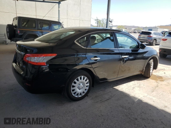 2013 Nissan Sentra SV with VIN 3N1AB7AP4DL684341, listed as a Copart auction lot 54154525 with 118,366 mi miles and Clean Title. Bid and sale history available at carsss.com. Image 3.