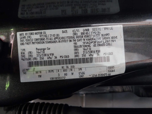 2015 Ford Focus SE с VIN 1FADP3F20FL297761, выставлен на аукционе IAAI как лот 42684211 с пробегом 134 263 миль миль и . История ставок и продаж доступна на DreamBid. Изображение 9.