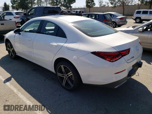 2020 Mercedes-Benz CLA with VIN W1K5J4GB8LN123611, listed as a Copart auction lot 46626543 with 25,331 mi miles. Bid and sale history available at carsss.com. Image 2.