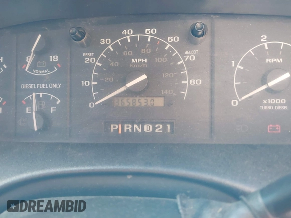 1995 Ford F-250 with VIN 1FTHX26FXSKA04618, listed as a IAAI auction lot 42005763 with 365,853 mi miles. Bid and sale history available at carsss.com. Image 16.