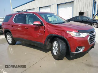 2018 Chevrolet Traverse LT Cloth with VIN 1GNERGKW4JJ270521, listed as a Copart auction lot 60305135 with 64,879 mi miles and Salvage title. Bid and sale history available at DreamBid. Image 4.