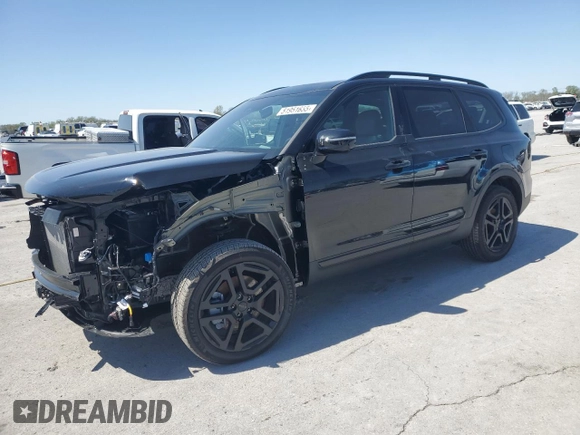 2025 Kia Telluride SX X-Line with VIN 5XYP5DGC0SG599325, listed as a Copart auction lot 51951635 with 3,212 mi miles and Salvage title. Bid and sale history available at DreamBid. Image 1.