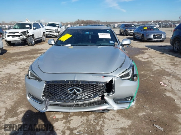 2018 Infiniti Q60 Luxe with VIN JN1CV7EK0JM200522, listed as a IAAI auction lot 41308958 with 28,015 mi miles and . Bid and sale history available at carsss.com. Image 12.