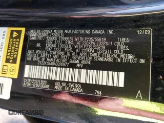 2010 Lexus RX 350 z VIN 2T2ZK1BA0AC020877, wystawiony jako IAAI lot #41792273 z przebiegiem 168 548 mil mil oraz . Historia ofert i sprzedaży dostępna na DreamBid. Obrazek 9.
